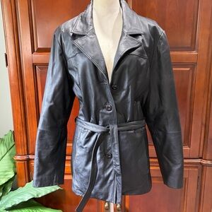 Wilson’s Maxima Vintage Genuine Leather Fitted&Belted SzXXL women’s jacket